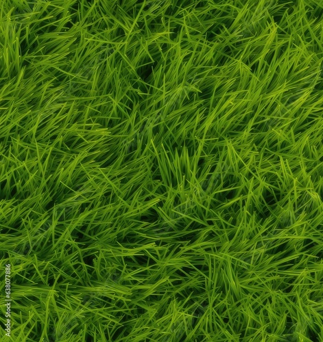 Green wall and green background of artificial grass designed for outdoor sports and business related to sports. SEAMLESS PATTERN. SEAMLESS WALLPAPER. Created with Generative AI technology.