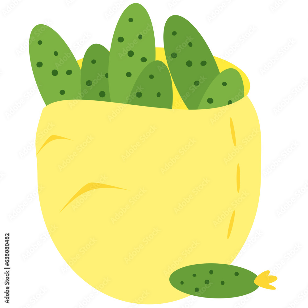 Fototapeta premium Bag of cucumbers