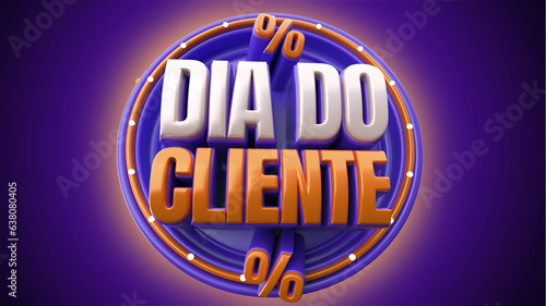 selo 3d ''dia do cliente''