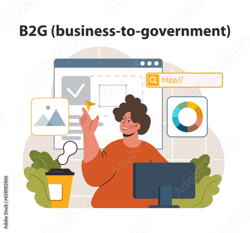 E-store and e-commerce. B2G or Business to Government marketing