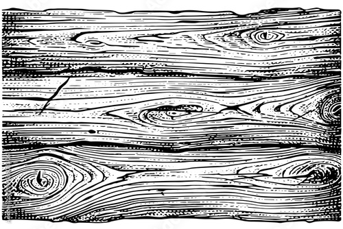 Distress dry wooden overlay texture. Template for design. Pattern for empty background. Vector illustration in engraved style.