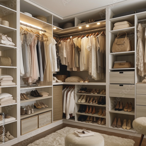 Sophisticated and minimalist closet