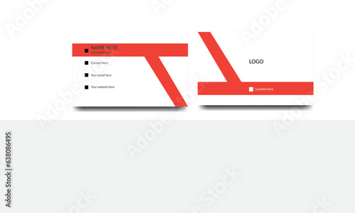 Corporate modern creative professional business card  template with both side design