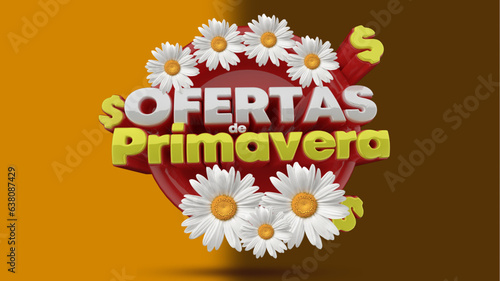 selo 3d ''ofertas de primavera''