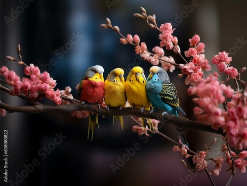 Lovebirds created with artificial intelligence