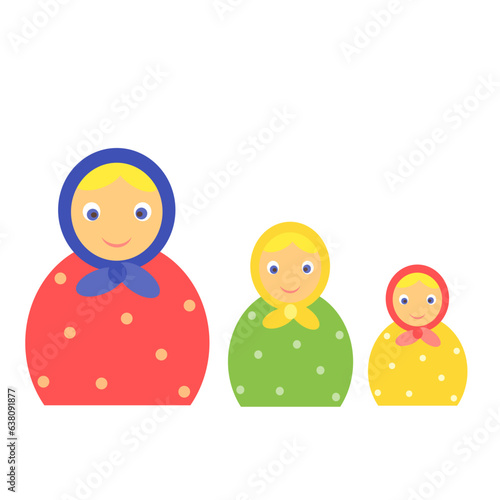 Three nesting dolls