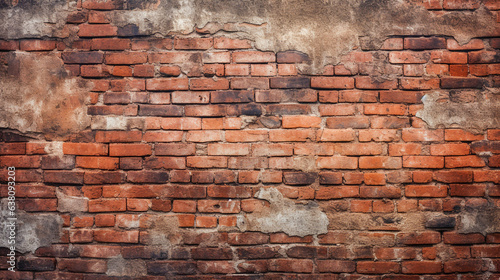 Macro Close-Up Of A Weathered Brick Wall