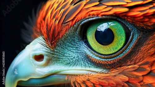 Macro Close-Up Of A Bird's Eyes