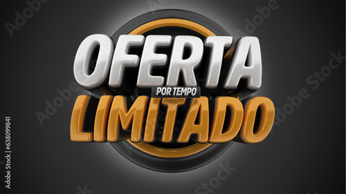 selo 3d ''oferta por tempo limitado''
