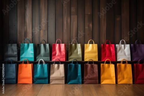 Colorful paper shopping bags