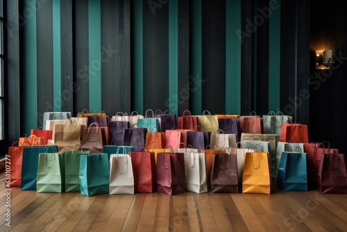 Colorful paper shopping bags