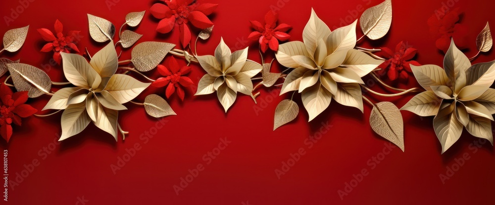 Red and golden flower background. Red and golden flower background.
