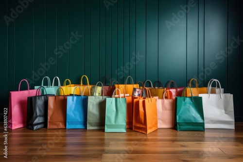 Colorful paper shopping bags