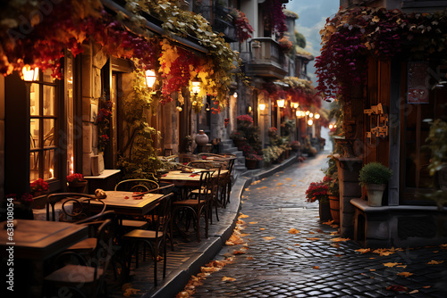 romantic streets of old historic italy ,country of love
