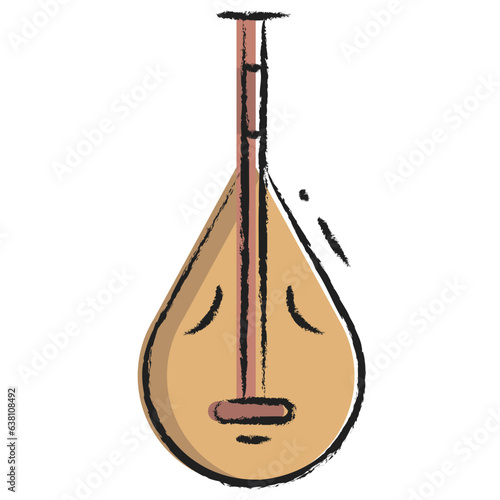 Hand drawn Biwa icon