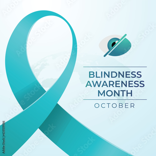 Blindness awareness month design template good for celebrations. Ribbon design template. flat ribbon. vector eps 10.