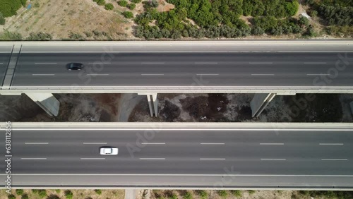 4K Aerial Drone view Mersin Viaduct.Turkey. photo