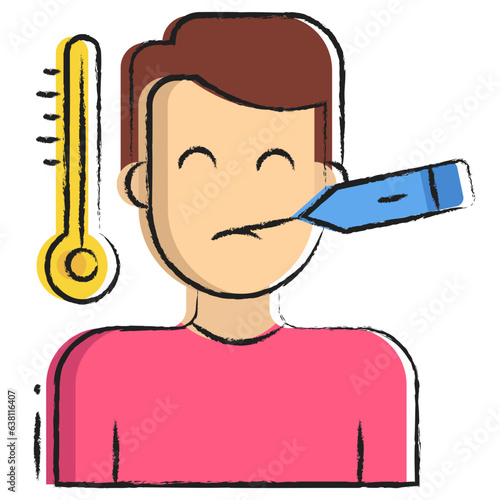 Hand drawn Keto Flu icon