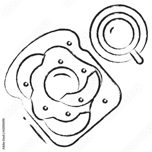Hand drawn Avacado toast icon