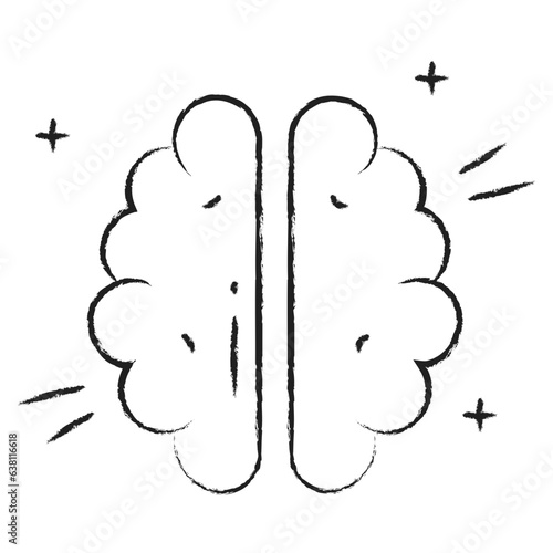 Hand drawn mind clarity icon