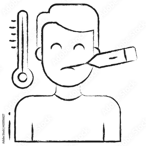 Hand drawn Keto Flu icon
