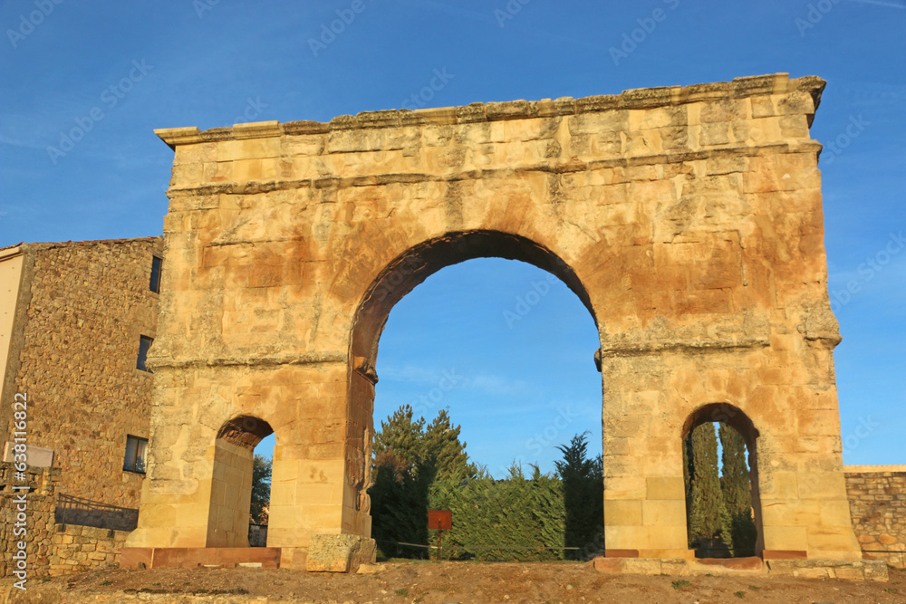 Roman arch of Medinaceli in Spain	