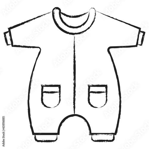Hand drawn kids singlet dress icon