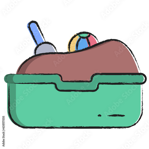 Hand drawn Sandbox icon