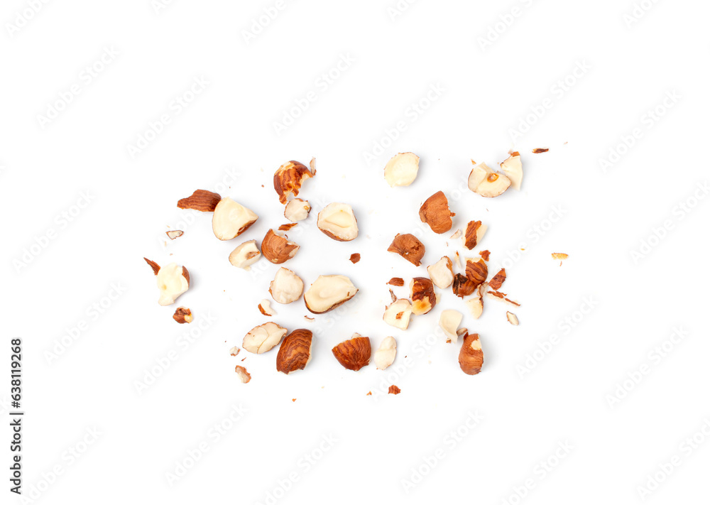 Nut Kernels Crumbs, Broken Hazelnuts Pile Isolated, Healthy Organic Crush Nuts Group, Hazel Nut Pieces Nut Kernels Crumbs, Broken Hazelnuts Pile Isolated, Healthy Organic Crush Nuts Group, Hazel Nut Pieces