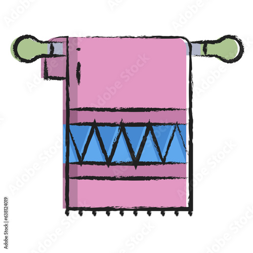 Hand drawn Cloth hang icon