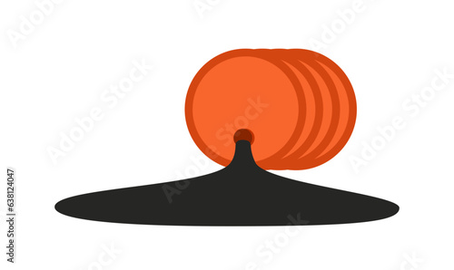 Oil spill from barrel semi flat colour vector object. Fuel spilling out. Environment pollution. Editable cartoon clip art icon on white background. Simple spot illustration for web graphic design