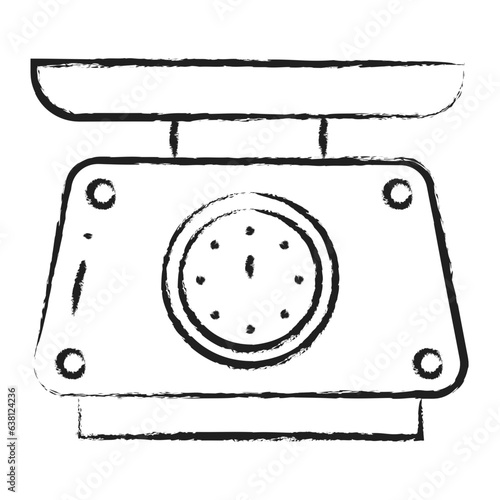 Hand drawn Weighing Scale icon