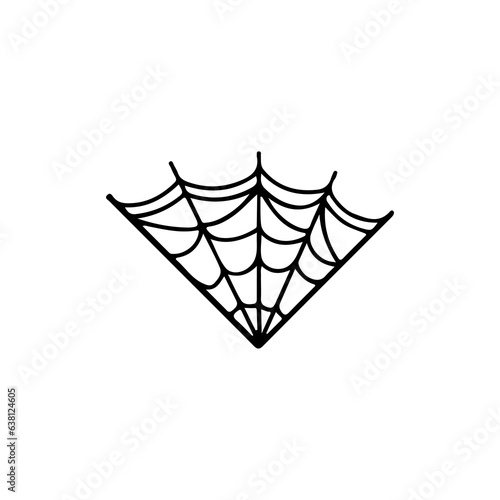 vector illustration of spider web