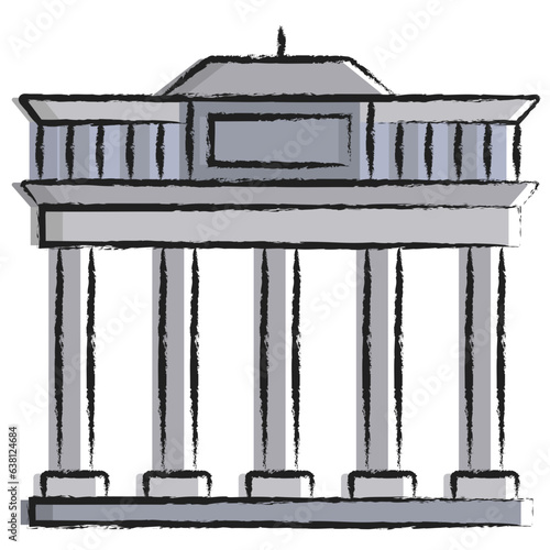 Hand drawn Brandenburg Gate icon