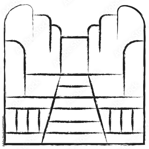 Hand drawn Temple Of icon