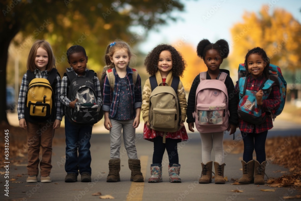 Photo of multiracial children enjoy their school life Photo of multiracial children enjoy their school life
