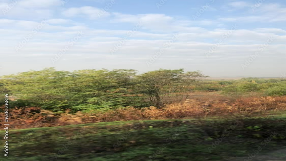 Beautiful view from the window while traveling by train
Beautiful view from the window while traveling by train