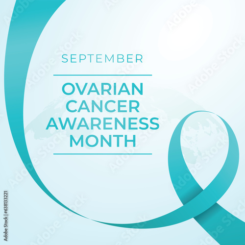 ovarian cancer awareness month design template great for celebration. blue ribbon vector design. flat ribbon design. vector eps 10.
