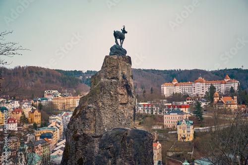 Fototapet Hirschensprung in Karlovy Vary Karlsbad in Tschechien