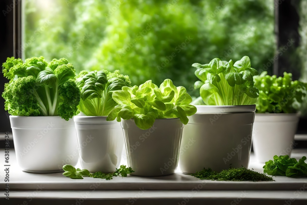 fresh herbs in a pot fresh herbs in a pot