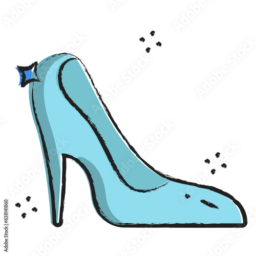 Hand drawn Princess shoes icon