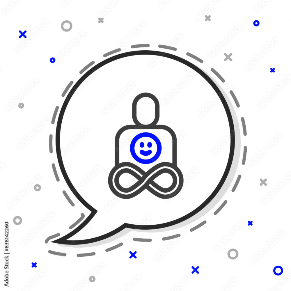 Obraz premium Line Friends forever icon isolated on white background. Everlasting friendship concept. Colorful outline concept. Vector