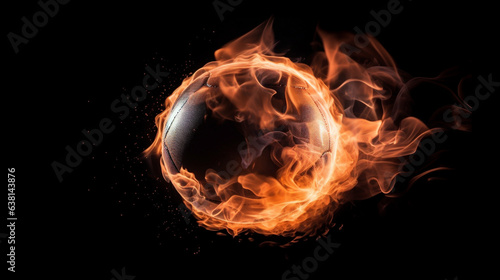 Ball with fire