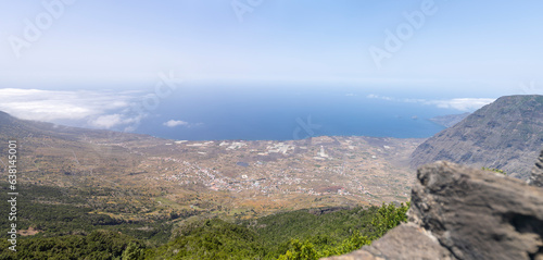 panoramical view of the island of El Hierro  Canary islands 