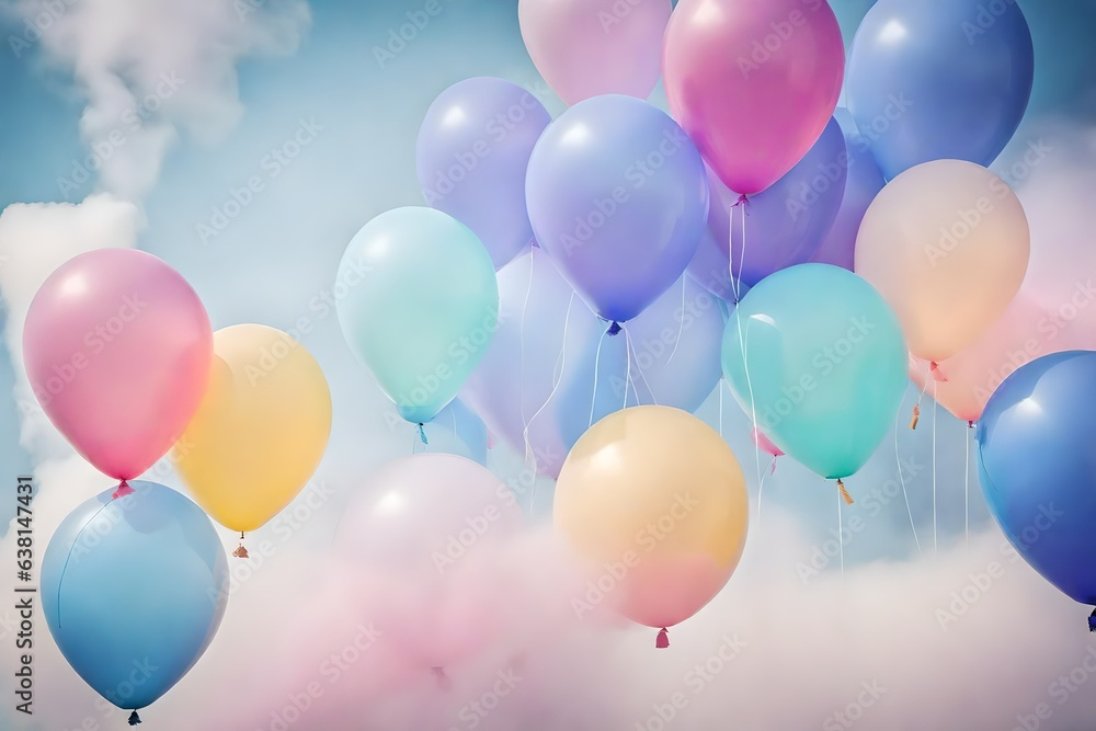colorful balloons in the sky