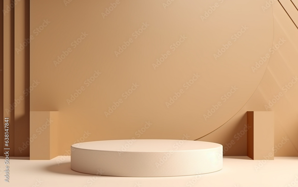 3d display product beige minimal scene with geometric podium platform. cylinder background vector 3d rendering with podium. stan
