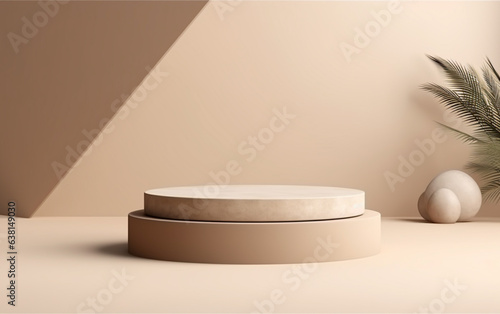 3d display product beige minimal scene with geometric podium platform. cylinder background vector 3d rendering with podium. stan © MUS_GRAPHIC