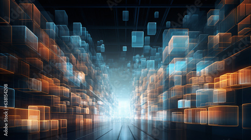 Smart AI-Powered Logistics: Futuristic Digital Warehouse Network