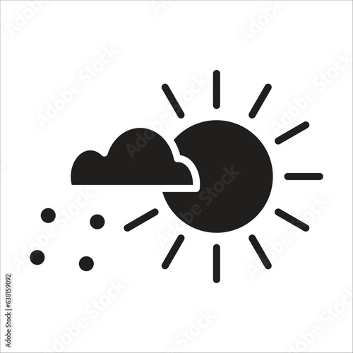 hail vector icon line template
