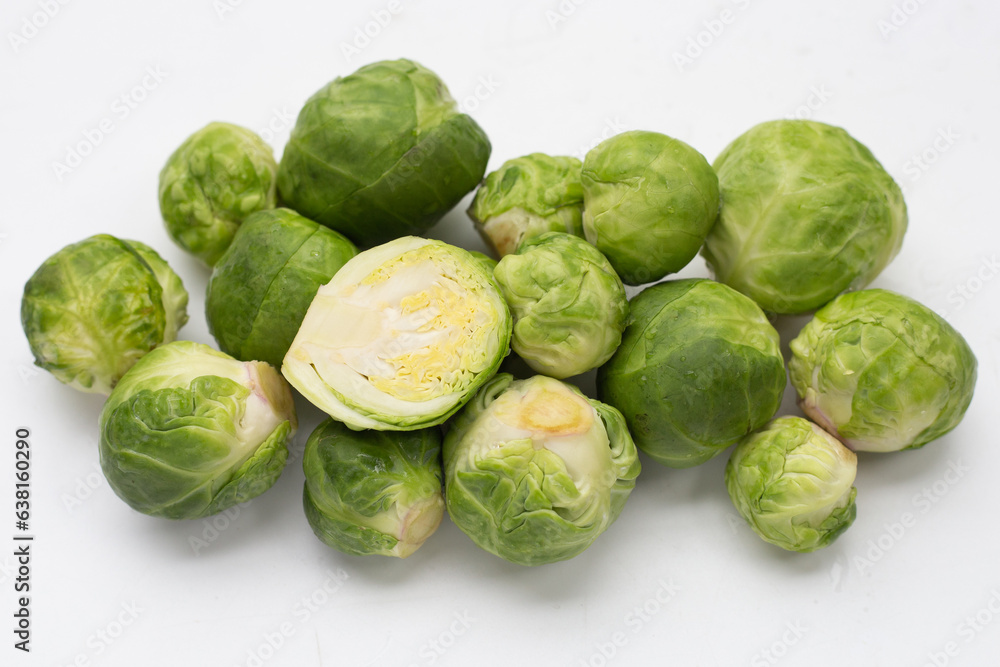 Fresh brussels sprouts. Organic vegetables Fresh brussels sprouts. Organic vegetables